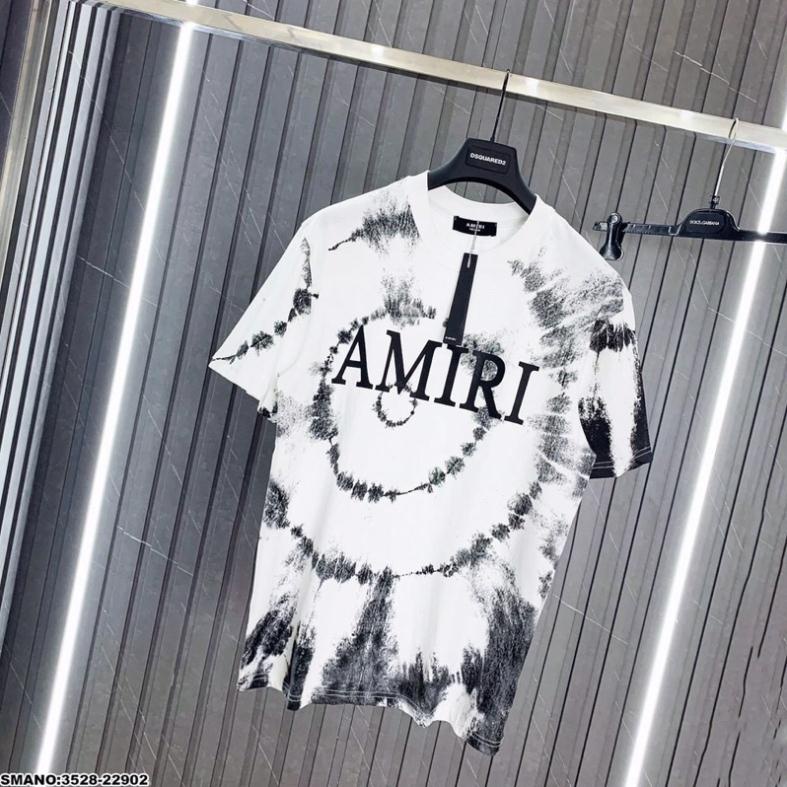 Áo phông cộc tay nam AMIRI in hình lốc xoáy siêu chất - Áo thun cotton vải loang hot hit cao cấp chất đẹp mát