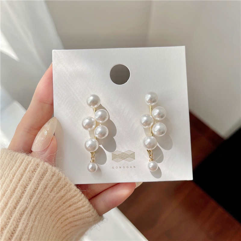 1 Đôi Bông Tai Hình Chùm Nho Đính Hạt Ngọc Trai Giả Bằng Hợp Kim Tinh Tế Dành Cho Bạn Nữ Dự Tiệc