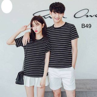 áo đôi nam nữ kẻ sọc, chất thun xịn