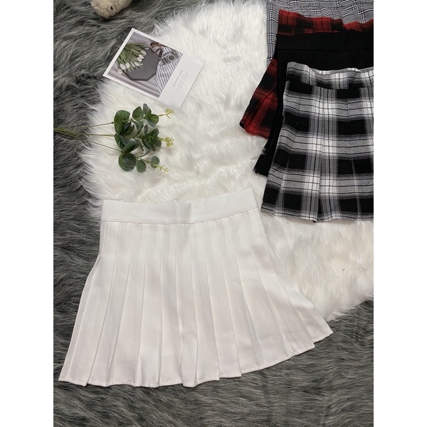 [Ảnh thật] Chân váy tennis ngắn xếp ly có lót trong phong cách hàn quốc siêu xinh xắn, chân váy xếp ly ulzzang đẹp | BigBuy360 - bigbuy360.vn