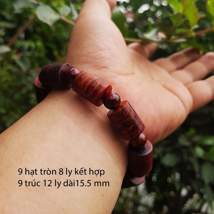 Vòng đeo tay SIÊU VÂN SƯA ĐỎ LÀO 12 LY I MÃ: VGPT-18, vòng phong thủy mang vận may và sức khỏe cho gia chủ