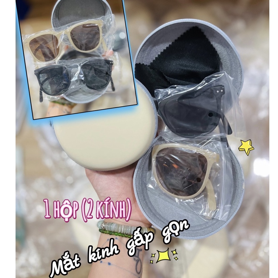 (1 hộp chung cho 2 kính)  Kính gấp gọn bảo vệ mắt khỏi TIA UV