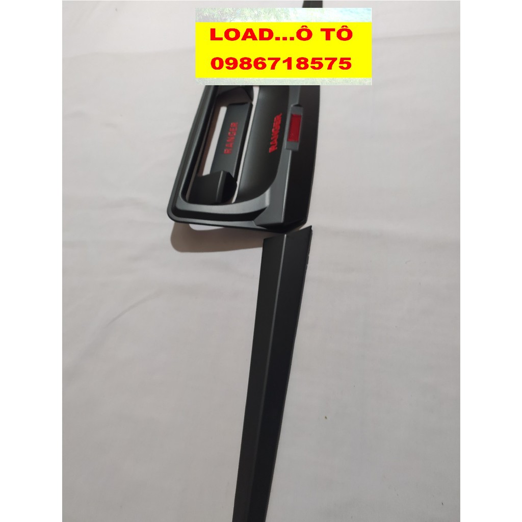 Bộ ốp hõm cốp và tay Cốp Ford Ranger 2022-2016 đen nhám cao cấp xe Đủ Bộ