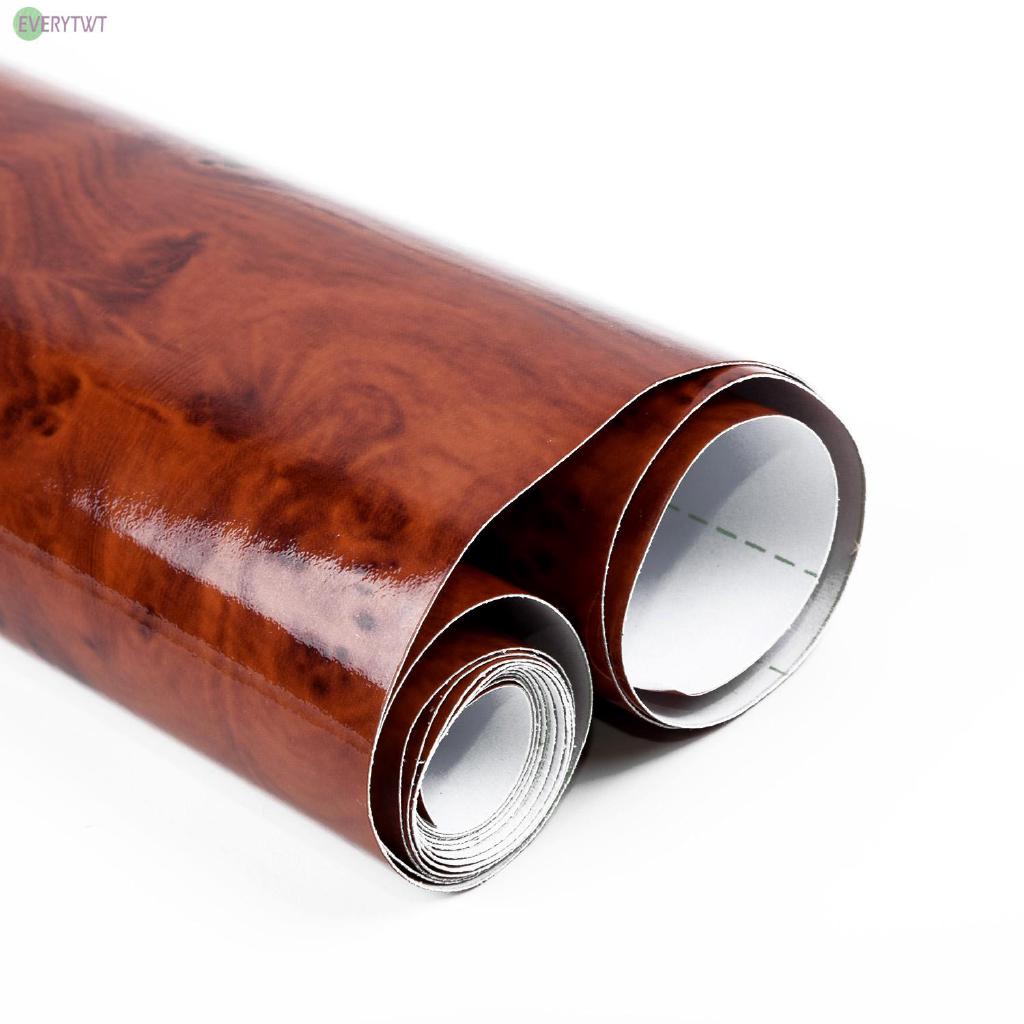 【BẢN CAO CẤP - SẴN HÀNG】Giấy Dán Vinyl Vân Gỗ Bóng Gương Oto & Nội Thất - Khổ Lớn 30x100cm - Tự Dính, Chống Nước, Dễ Dán - Giao Hàng Nhanh