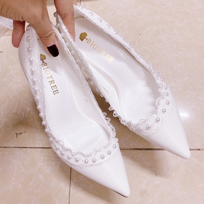 GIÀY CƯỚI VIỀN REN NGỌC CAO CẤP CÓ SẴN