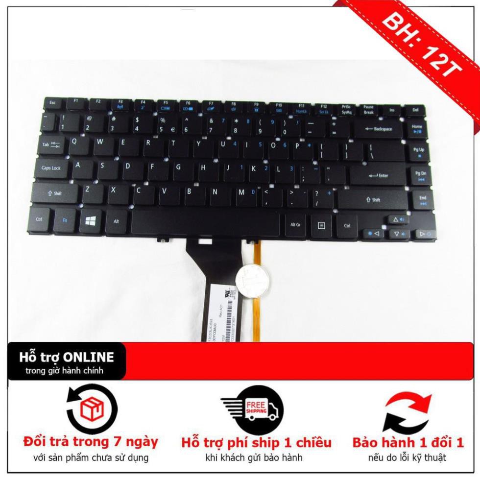 Bàn phím laptop  Aspire R7-571 R7-571G R7-571P R7-572 R7-572G R7-572P MP-13C53U4J698 PK130YO3A00 13H029900786M