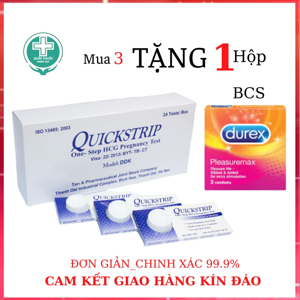 Combo 3 hộp test thử thai quicktrip