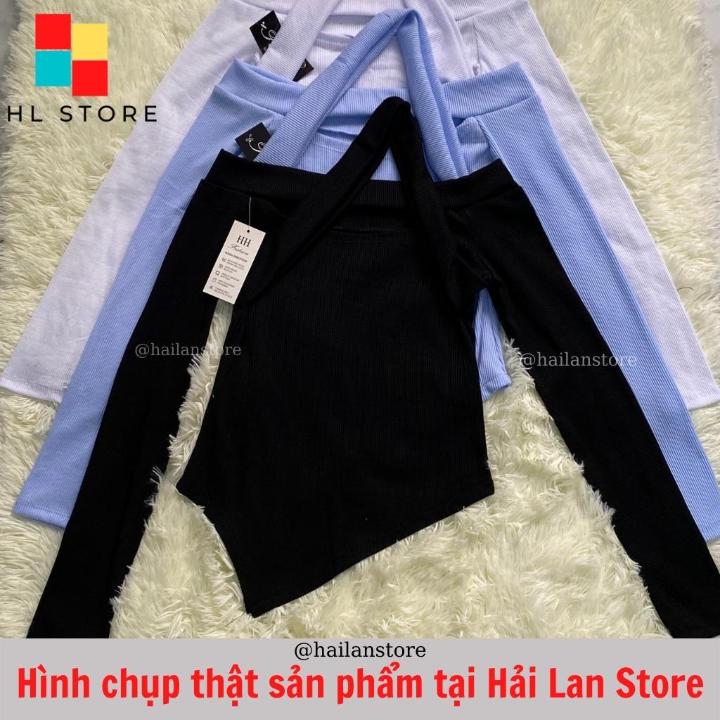 Áo thun nữ dáng ôm ❤️ Áo len mỏng trễ vai tay dài sexy phong cách Ulzzang Hải Lan Store HL02 | WebRaoVat - webraovat.net.vn