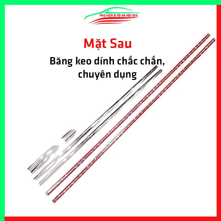Bộ ốp nẹp sườn Mazda 3 2020-2022 mạ crom viền chỉ nhỏ trang trí làm đẹp xe