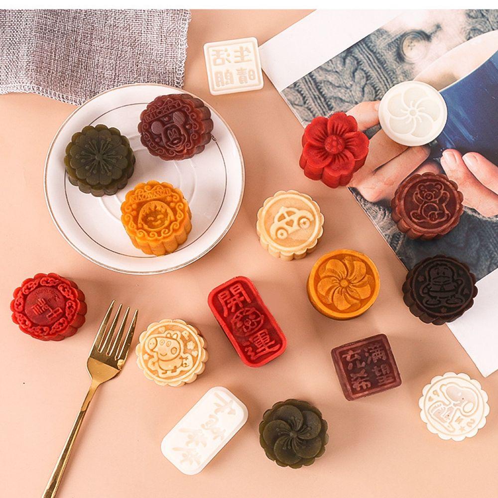 Khuôn Làm Bánh Trung Thu / Bánh Trung Thu Hình Tròn 3D DIY Siêu Bền Tiện Dụng Cho Nhà Bếp