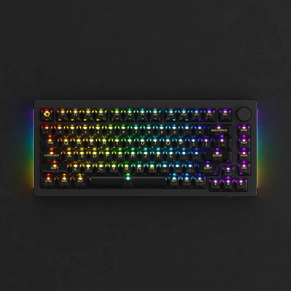 Bộ nút Keycap bàn phím cơ AKKO Keycap set – Black (PC / ASA-Clear profile / 155 nút)