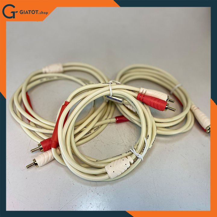 Dây âm thanh 1 đầu 3.5 ra 2 đầu AV CHOSEAL dài 1,8m cao cấp, hàng đẹp GiatotHN