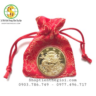 Đồng Xu Hình Con Rồng Mạ Vàng Giúp Mang Lại Năng Lượng Mạnh Mẽ Cho Gia Chủ - TMT Collection - MS373
