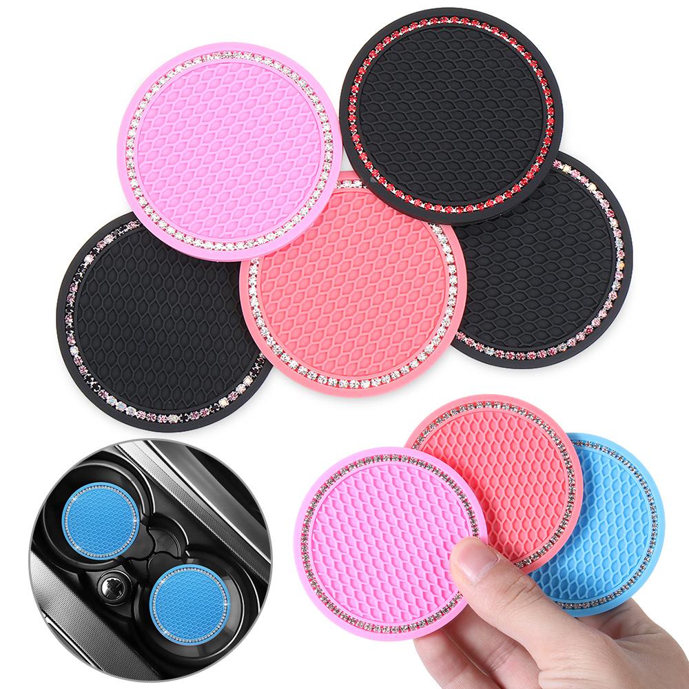 Đế Lót Ly Chống Trượt Bằng Nhựa PVC 2.75 inch Chất Lượng|Phụ Kiện Trang Trí Nội Thất Xe Hơi Độc Đáo Sáng Tạo