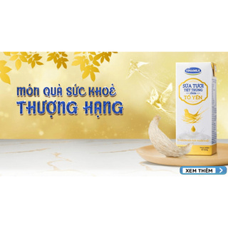 SỮA TƯƠI TIỆT TRÙNG VINAMILK CÓ CHỨA TỔ YẾN - LỐC 4 HỘP