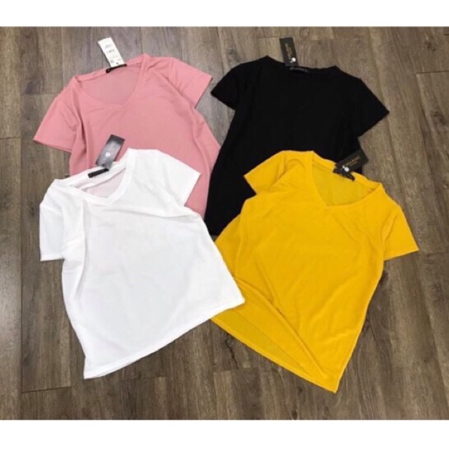 Áo thun cổ tim chất đũi siêu hót [video + ảnh thật]