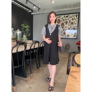 Váy bầu công sở hàng thiết kế chất lụa Hàn Châu cao cấp VB2