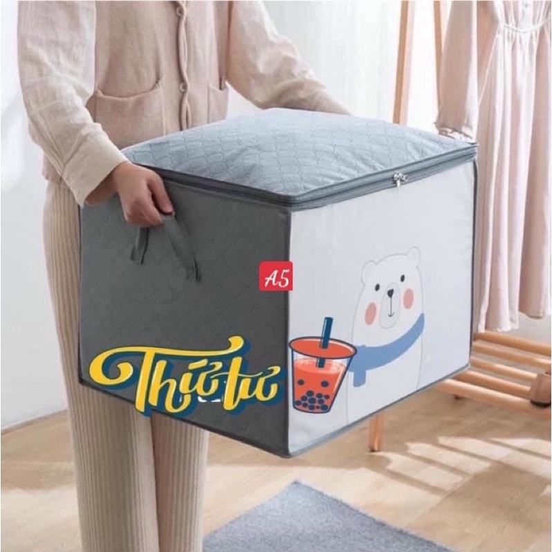 Túi vải đựng quần áo chăn màn đa năng chống thấm nước chống mốc bụi bẩn