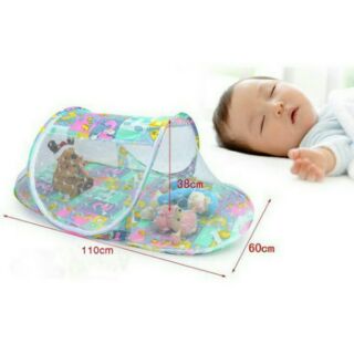 Mùng ngủ gấp gọn chống muỗi vải hoa cho bé