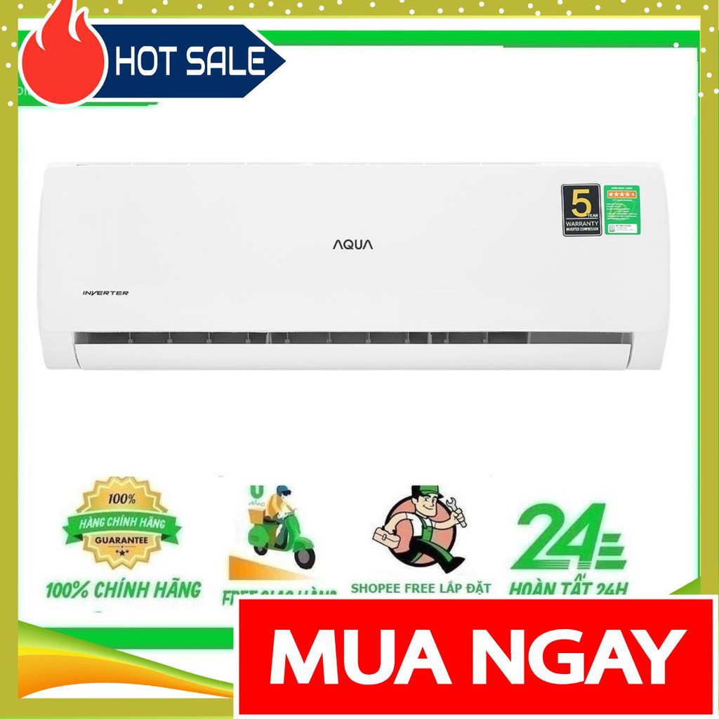 { GIÁ SỈ ) AQA-KCRV18TK-MIỄN PHÍ CÔNG LẮP ĐẶT-Máy lạnh Aqua Inverter 2 HP AQA-KCRV18TK Mới 2021