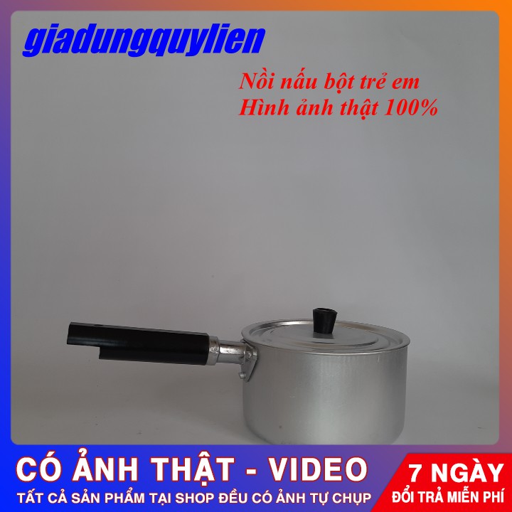 Nồi nấu bột , nấu cháo inox cho bé , đáy 2 lớp cao cấp [Hình Thật 100%]