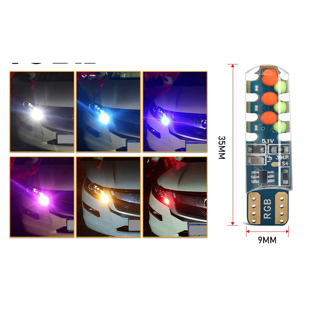 Bộ 2 led demi xi nhan T10 tự đổi màu xe máy 12V ( 1 cặp )