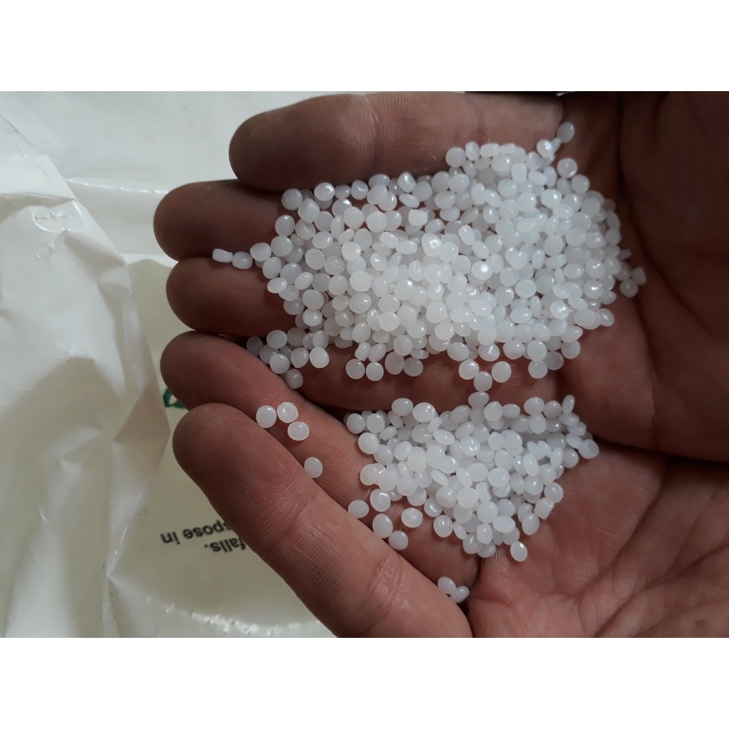 1kg hạt nhựa nguyên sinh, màu trắng-Hạt nhựa xúc cát