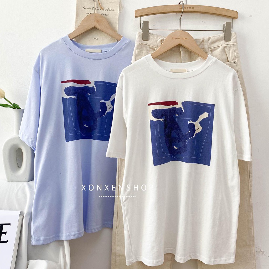 Áo thun form rộng in hình chất cotton thoáng mát Xonxen shop free size mã 5352