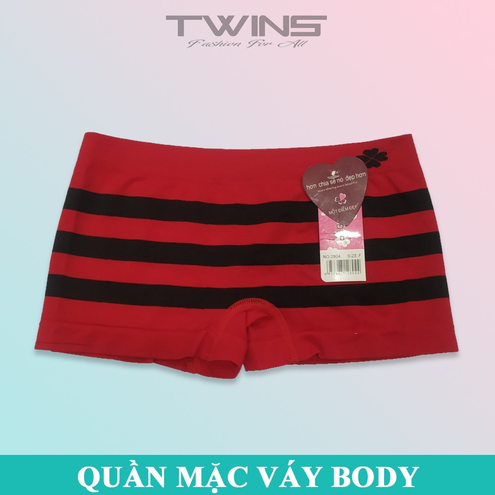 Quần lót mặc trong váy nữ họa tiết sọc ôm mông chống cuộn chất thun mềm mịn thoáng mát siêu co giãn freesize dưới 65kg