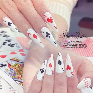 Sticker 3D | Bài Tây Mới 2025 | Hình Dán Móng Tay