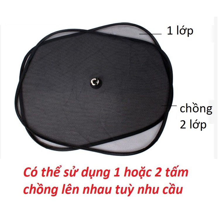 Bộ set 2 tấm che nắng lưới có thể nhìn xuyên model 2021 dễ dàng sử dụng