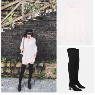 Boot đến đùi của zara