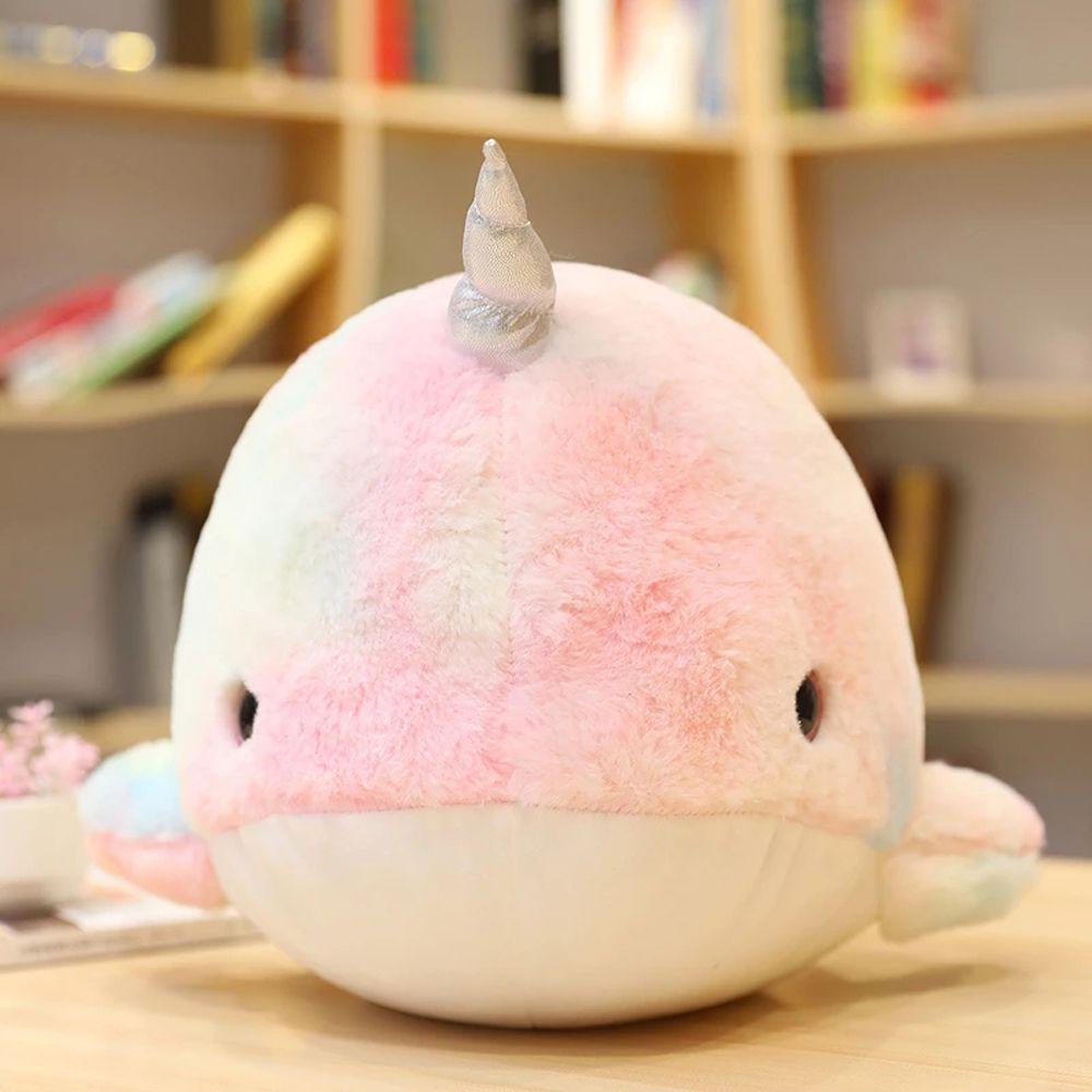Đồ chơi nhồi bông Hình Narwhal Nhiều Màu Sắc Đáng Yêu Cho Bé
