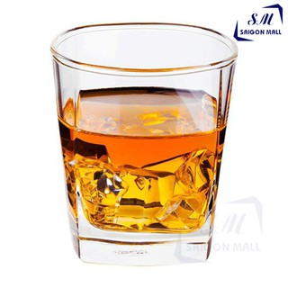 Bộ 6 ly thủy tinh 4 góc vuông uống trà đá cao cấp