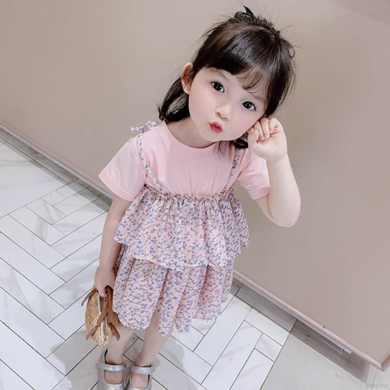 Đầm họa tiết hoa đáng yêu cho bé gái