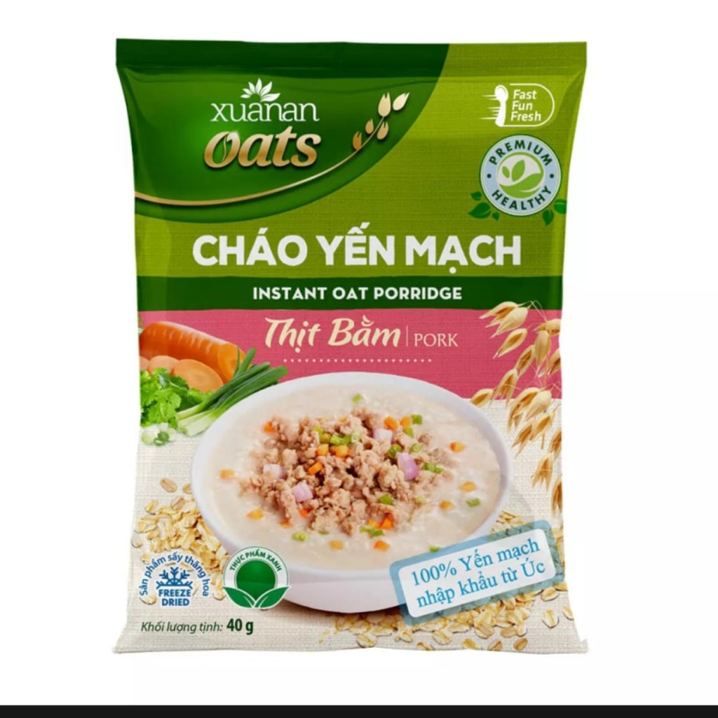 Combo 6 Gói Cháo Yến mạch Thịt Bầm Xuân An 40g (Tặng Khuyến Mãi Kèm Theo Sản Phẩm)