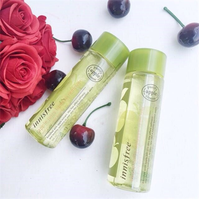 Tẩy trang mắt môi táo xanh innisfree Apple Juicy Lip &amp; Eye Remover