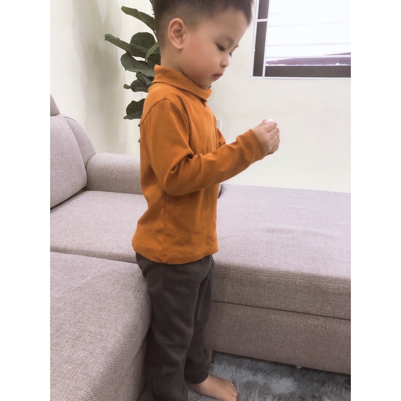 Áo giữ nhiệt hãng GAP Kids loại cổ cao 5 phân chất liệu cotton siêu ấm áp cho bé từ 1 tuổi đến 4 tuổi