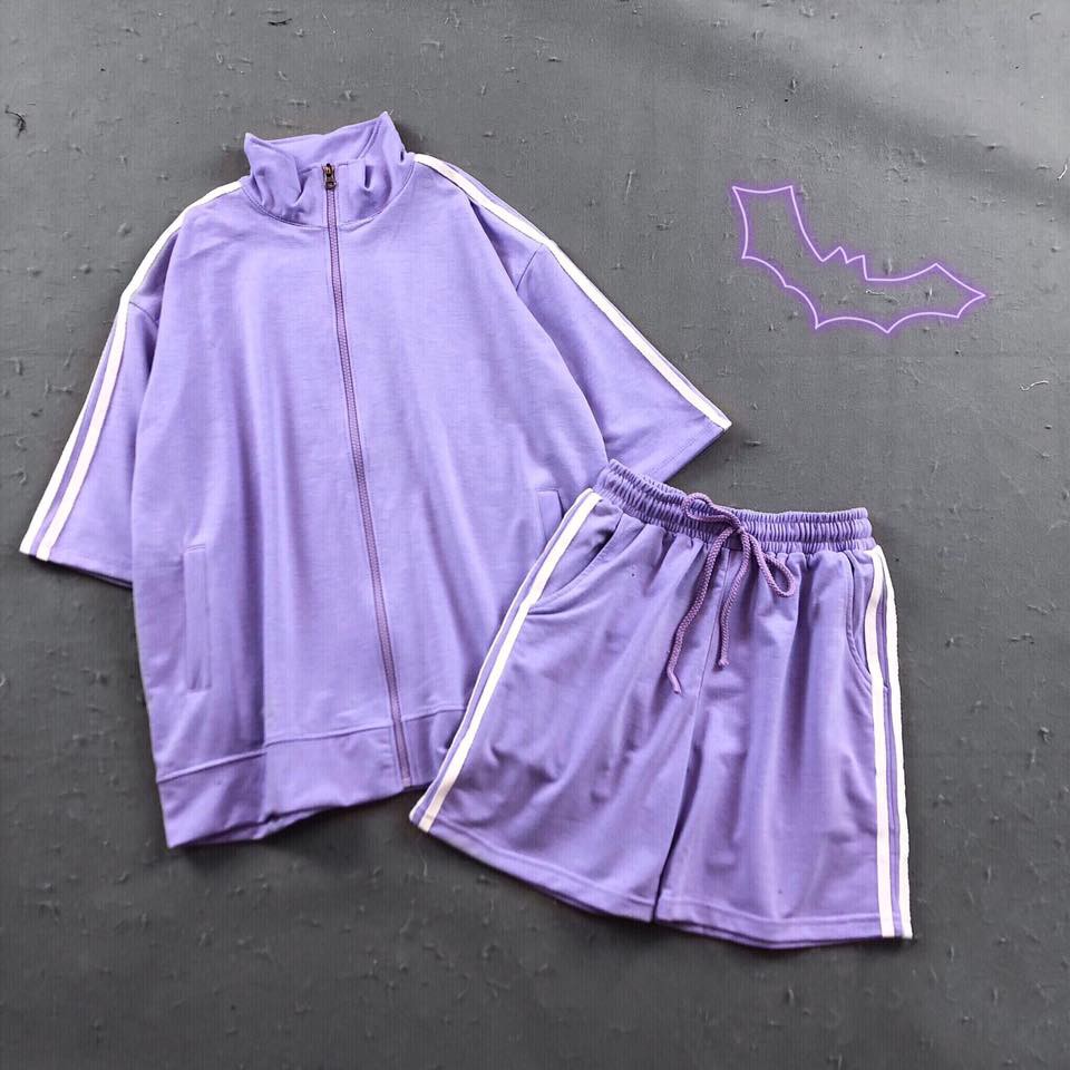 SET THỂ THAO MÀU TÍM ULZZANG - SET THỂ THAO NAM NỮ