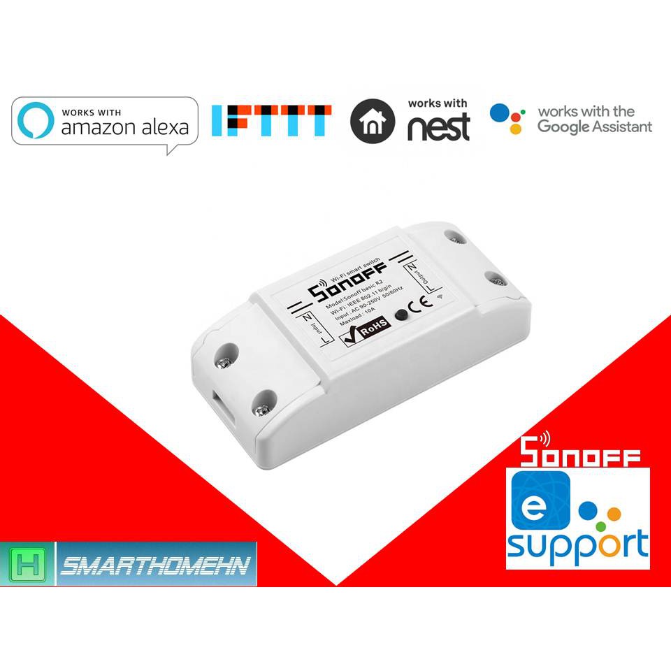Sonoff Basic bản Quốc tế (Tiếng Anh) - Công tắc thông minh điều khiển qua Wifi 3G 4G