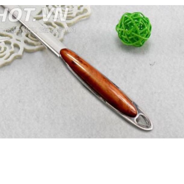 Môi múc canh cán ốp nâu 7cm 100% inox 304