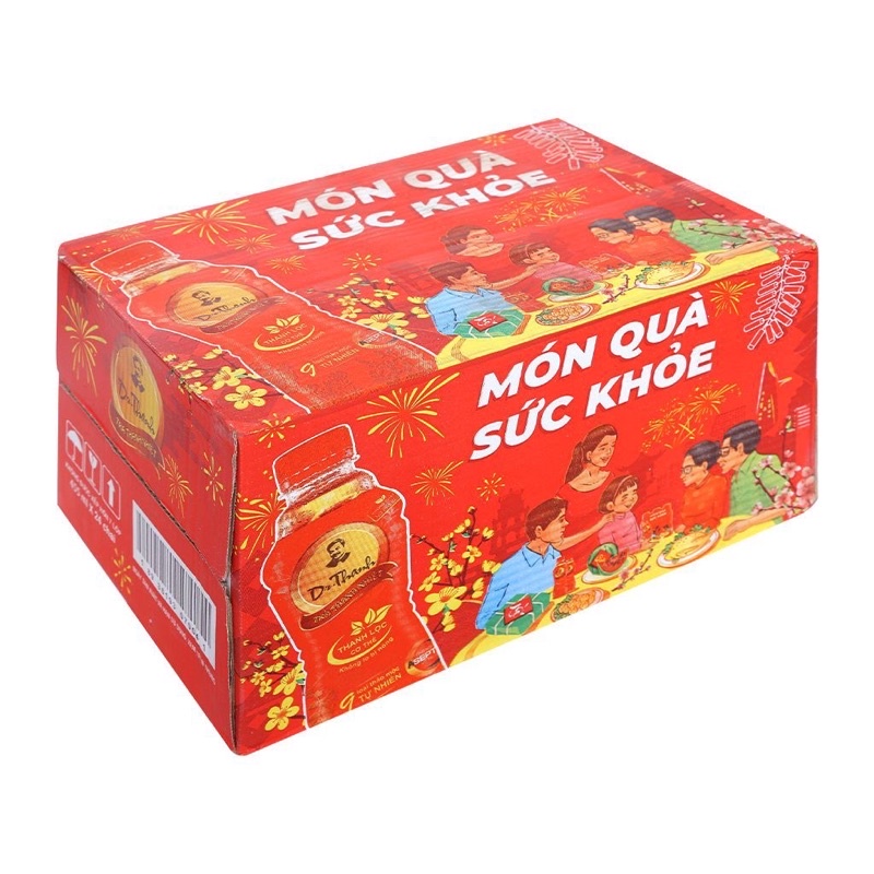 Lốc 6 chai trà thảo mộc Dr. Thanh tea thanh lọc giải nhiệt chai nhựa PEP date luôn mới