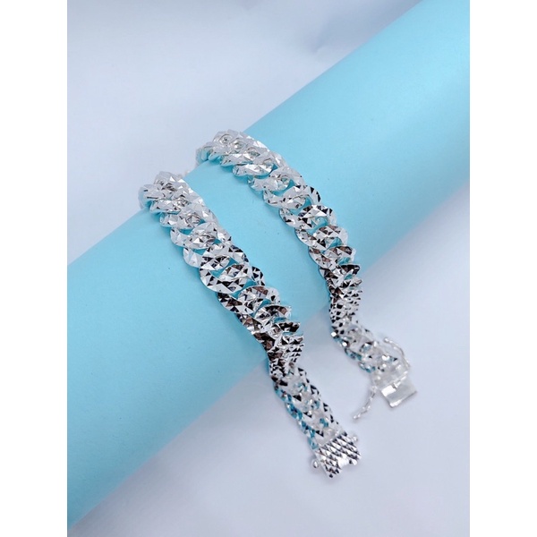 Lắc tay bạc nam lật bóng khóa hộp xịn chất liệu bạc ta hàng chế tác thủ công độc đáo thuộc phân khúc cao cấp