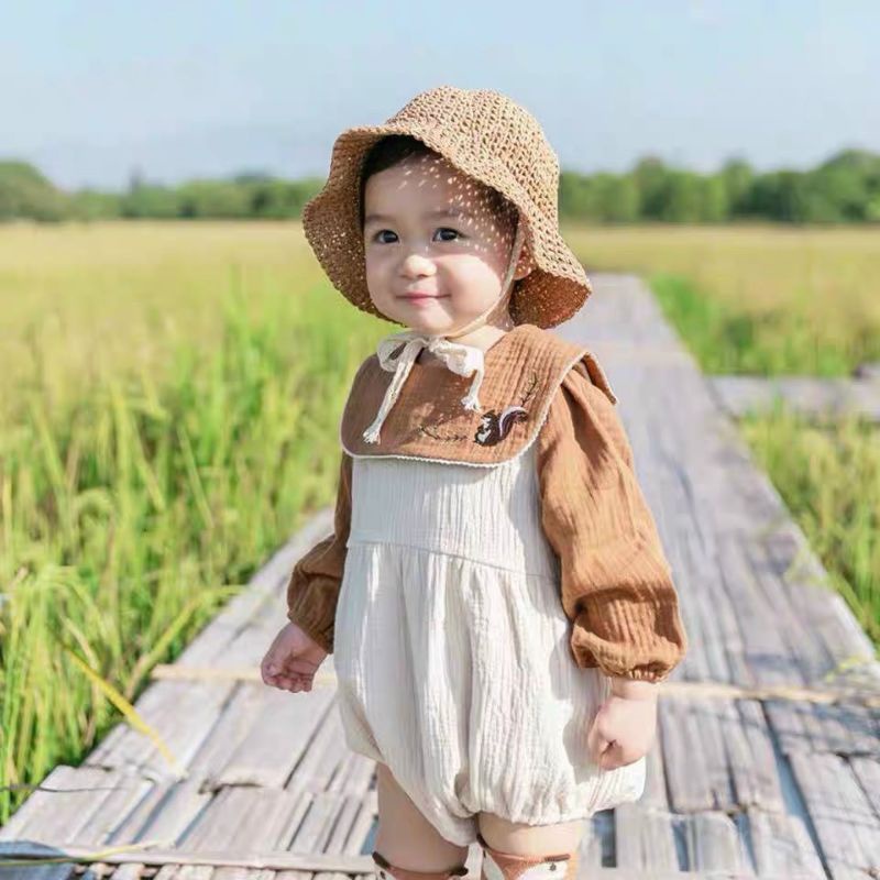 Mũ Cói Phong Cách Hàn Quốc Cho Bé Trai- Bé Gái Đáng Yêu. Có dây buộc ❤❤❤