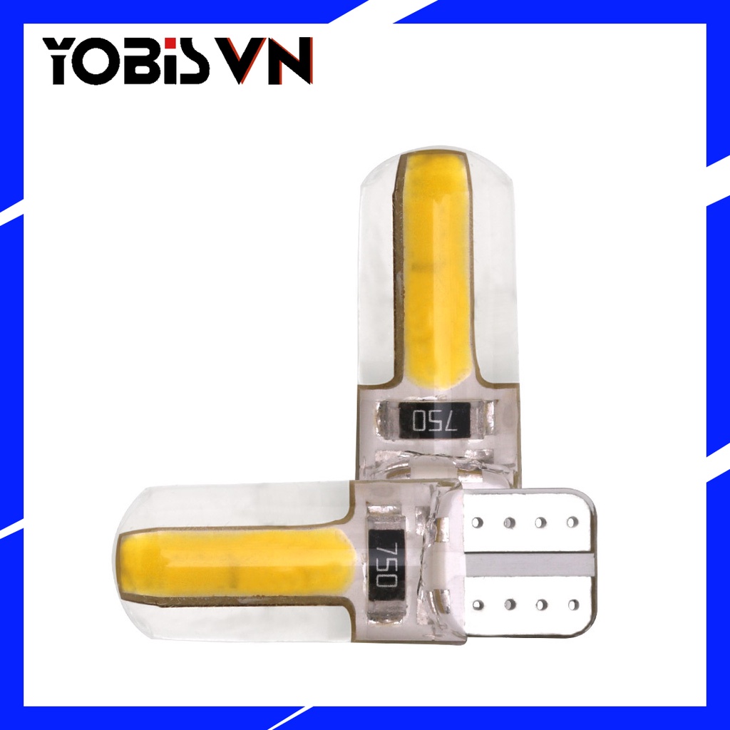 Bóng đèn LED T10 W5W 12SMD demi DC12V nhiều màu dành cho xe hơi