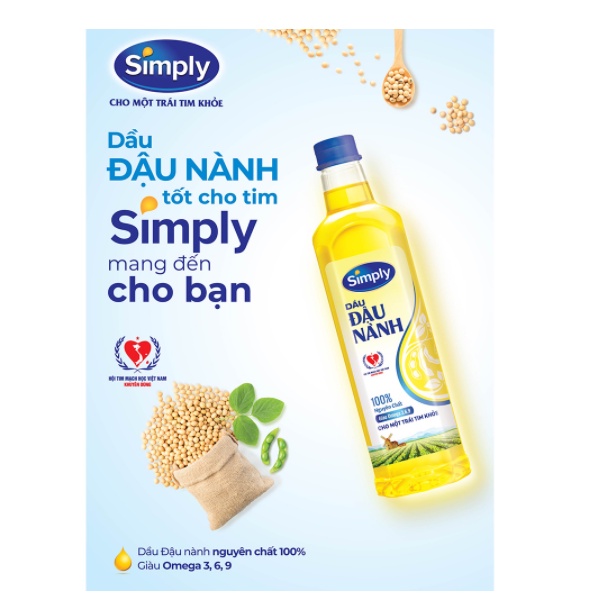 Combo 2 Chai 1 Lít Dầu Đậu Nành Simply