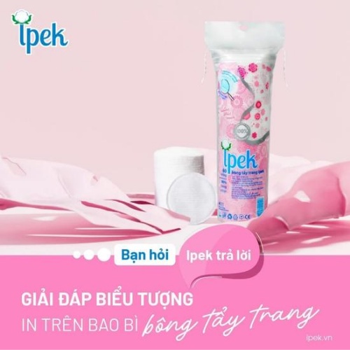 Bông tẩy trang cotton pads chính hãng Ipek, 150 miếng. | WebRaoVat - webraovat.net.vn