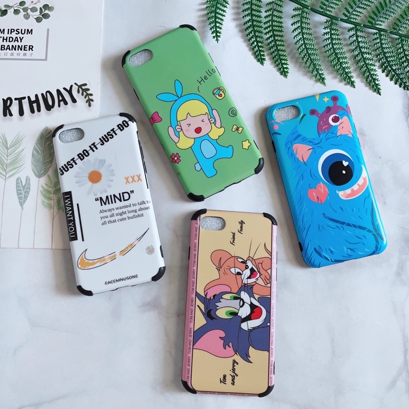 Ốp iPhone 7/8 Viền Nhựa Dẻo Hình Kute Dễ Thương