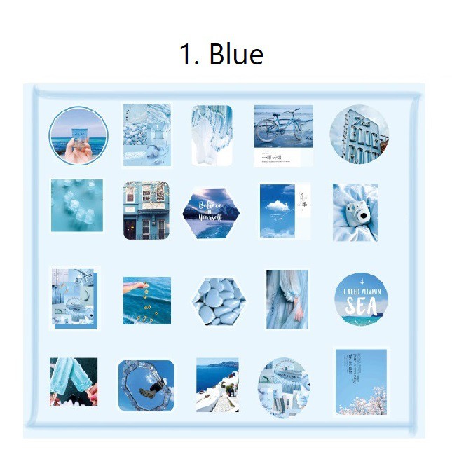 Set 40 sticker giấy washi trang trí planner STG080 Gachini