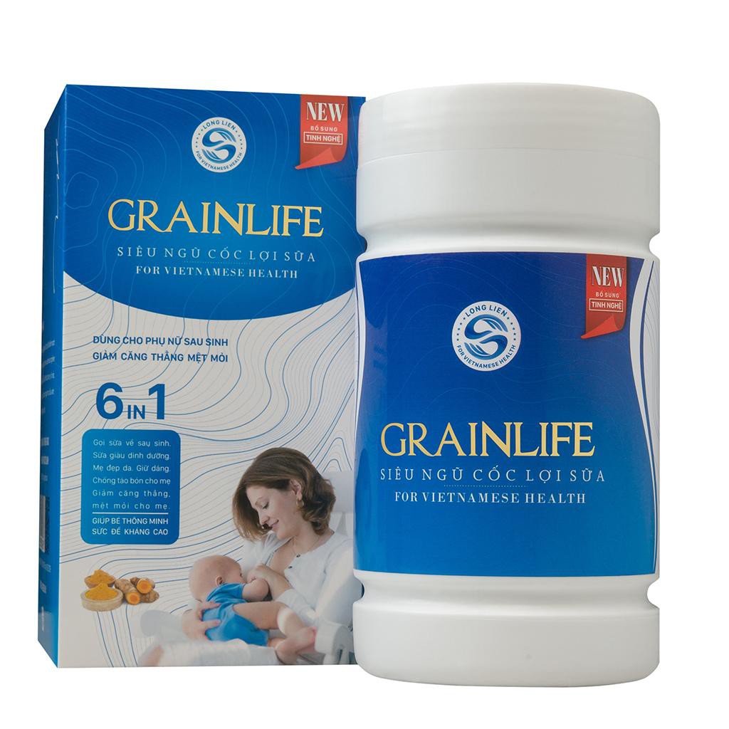 BỘT NGŨ CỐC LỢI SỮA GRAINLIFE 500g. 100% HỮU CƠ. SỮA VỀ NHIỀU – GIÀU DINH DƯỠNG – BÉ TĂNG CÂN ĐỀU ĐẶN